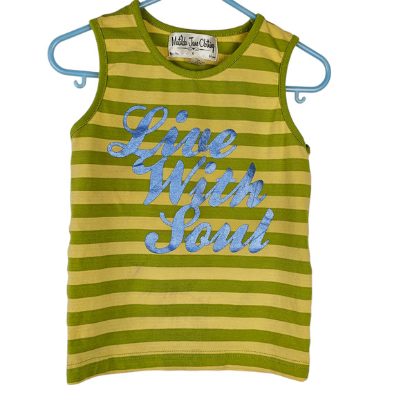 Matilda Jane green striped tank Live with Soul Size 4T - Picture 1 of 6